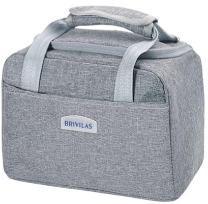 EDLMKM 6.5L Insulated Lunch Bag for Adults Kids, Lunch Bags for Women, Small Cool Bag, Reusable Lunch Bag, Cooler Bag for Lunch/Work/School/Beach/Picnic (Grey)