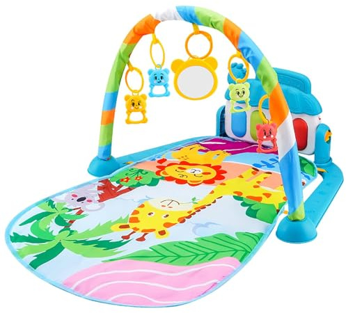 Yulokdwi Tapete De Juego Infantil | Alfombra De Actividad Sensorial Para Niños Con Música Y Luz - Alfombrilla De Actividad Para Bebés - Ejercicio Entrenamiento Hogar Guardería Dormitorio