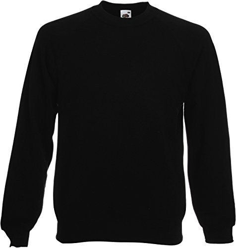 Fruit of the Loom Women's Men's Long Sleeve Sweat Jacket - black - (L)