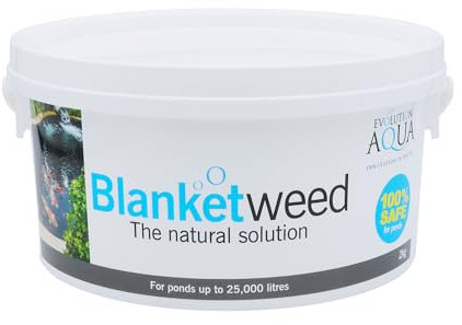 Evolution Aqua Blanketweed - Effective Blanket Weed Treatment for Ponds & Pond Algae Treatment | Pond Weed Remover and Pond Cleaner | All-Natural Solution | Treats up to 25000L | 2KG
