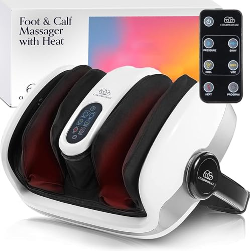 Cloud Massage Shiatsu Foot Massager Machine -Increases Blood Flow Circulation, Deep Kneading, with Heat Therapy -Deep Tissue, Plantar Fasciitis, Diabetics, Neuropathy