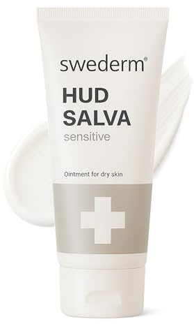 swederm Hudsalva Sensitive Eczema Hand Cream 3.38 Oz - Soothing and Moisturizing Hands and Foot Cream - Healing Ointment with Glycerine - Nourishes & Repair for Dry Skin and Callus - Quickly Absorbing