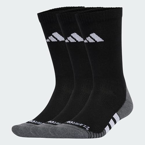 adidas Unisex Performance Climacool Cushioned Crew 3P Socks, Black/White, 4.5-6