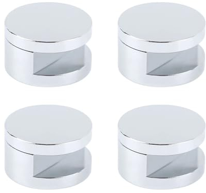 Lot De 4 Pinces Pour Verre - Support Mural Pour Miroir - En Alliage De Zinc Massif - Pour Verre De 4 À 7 Mm - Installation Facile,fixation Miroir Mural - Résistant À La Corrosion
