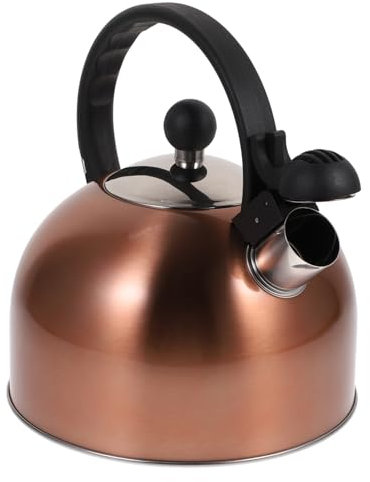 Ciieeo Bouilloire 2 5 L En Cuivre Plaqué Sifflet Automatique Pour Cuisinière À Induction Compatible Avec Cuisinière À Gaz