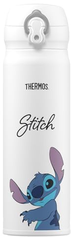 Thermos - Disney Stitch Signature Direct Drink Flask (470ml) Reusable Insulated Stainless Steel Thermal Coffee Cup, Hot or Cold Drinks, Vacuum Sealed Water, Leak-Proof Lid, 10hr Hot/24hr Cold