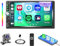 Roinvou Carplay Radio Coche 2 DIN con Android Auto, 7 Pulgadas Radio Coche Bluetooth Pantanlla Táctil soporta Manos Libres/FM/EQ/Mirror Link/USB/AUX/TF Control del Volante + Cámara Trasera