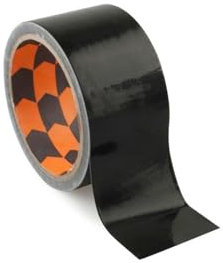 PRENDELUZ Cinta americana negra 50mm x 10m adhesiva multiusos de tela reforzada 3 capas cortable con la mano