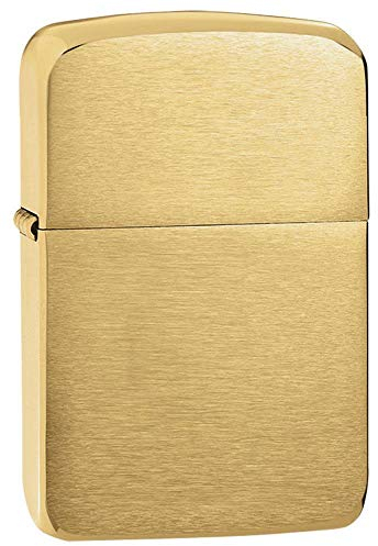 Zippo - Briquet tempête, 1941B Replica, Laiton Brossé, Modèle De Base, Rechargeable Et Réutilisable, Résistant Au Vent, en Coffret Cadeau, Fabrication aux États-Unis