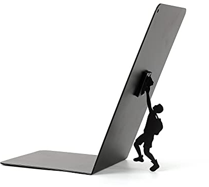 I-TOTAL®- Supporto per Libri Simpatico in Metallo, Fermalibri Reggilibri per Scaffale Tavolo Idea Regalo (CLIMBER)
