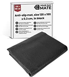 Tapis antidérapant pour Voiture, Taille 120 x 100 cm, en Noir, étanche, Tapis Anti-salissures découpable, Tapis de Coffre pour Box de Chien, tiroir, Tapis, bac de Coffre