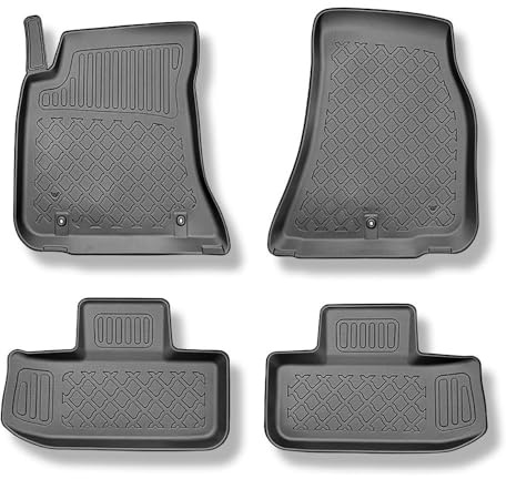 Mossa - TPE Fußmatten Auto kompatibel mit Dodge Challenger III Coupé (2014- ) - schwarz Automatten Autoteppiche - G