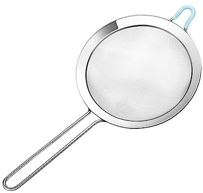 Garneck Easy to Hold Use Stainless Mesh Strainer Flour Sieve for Household Baking