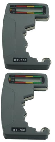 OSALADI 2piezas Probador De Baterías Digital Bt Aa Aaa y Botón Celular Medidor De Voltaje De Dial De Carga Resultados Claros