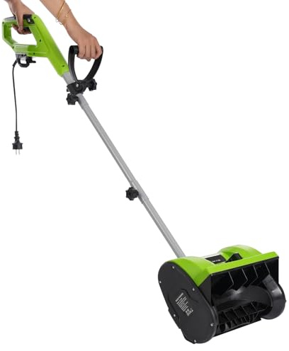 Fraise à neige électrique pour le déneigement et l'élimination de la neige avec moteur de 1200 W, largeur de nettoyage de 30 cm, pour la maison, le jardin, outil d'hiver