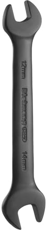 sourcing map 1 chiave a doppia estremità aperta spessa 12 mm x 14 mm, chiave a doppia estremità aperta, chiave a testa piatta per riparazione automobilistica e assemblaggio mobili, nero
