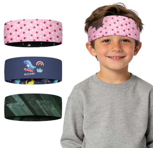AUYAO Sport pannband flickor pojkar ventilerande svettband panna snabbtorkande hårband pannband löpning unisex svettband sport pannband för jogging cykel fitness yoga promenader tennis