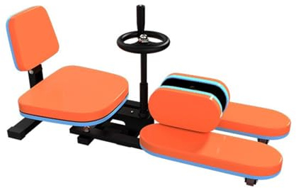Kraftig Bensträckare Med Hjul, 210° Delad Maskin For Flexibilitet, Bekväm Skumkudde Och Ryggstöd, 200 Kg Lastkapacitet For Hemmagym(Orange)