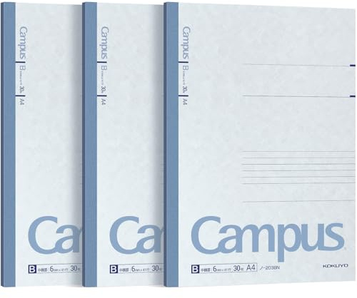 Kokuyo Campus Notizbuch A4 B gerafft drei Bücher Pack Roh -203BX3