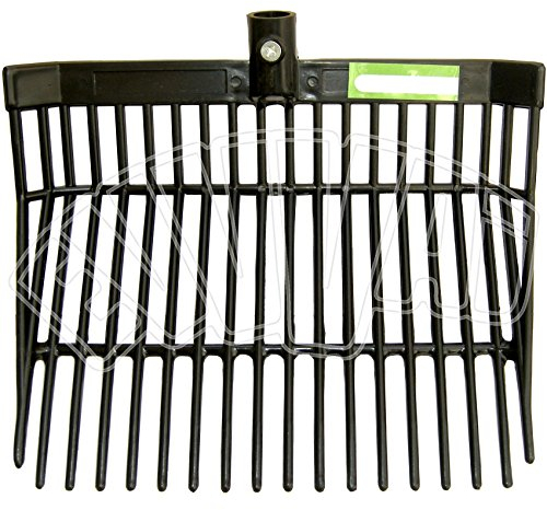 Cilli Fourche à 20 dents pour fumier de chevaux, 44 x 42,5 cm, fourche de râteau
