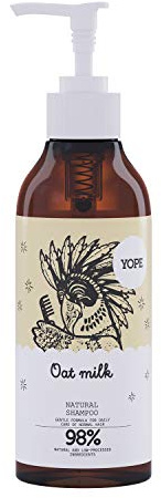 Yope Natural Shampoo Oat Milk Natural Ingredients Nourishing Lime Vegan Paraben Free SLS Free Cruelty Free (Oat Milk, Shampoo) 300 ml (Pack of 1)