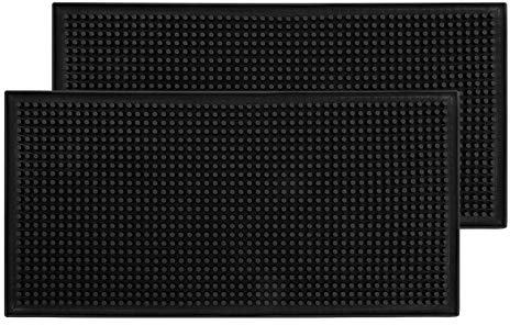 Tappetino Bar In Gomma Nera Tappetino Da Bar In Pvc Morbido Resistente Bar In Gomma Pvc Pvc Servizio Bar Sottobicchieri Per Tappetino Antigoccia Nero Per Ktv Cocktail Beer Coffee Whisky(2 Pezzi)