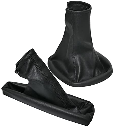 AERZETIX - C57723 - Soufflet de levier de vitesse et frein à main - compatible avec Opel Vectra B de 1995 à 2002 - couleur: noir - en cuir synthétique