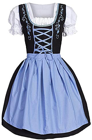 Wedding Guest Dresses for Women 2024 Women's German Dirndl Dress Bowknot Summer Oktoberfest Carnival Dress Fancy Cosplay Costume Festival Traditional Costumes Robe Femme Chic Et Elegant Blue
