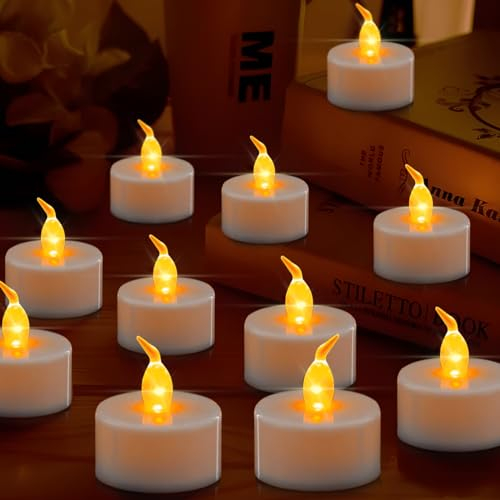 MOYKSRR Candele LED, Senza Fiamma, Luci LED Realistiche per Decorazione Casa e Occasioni Speciali