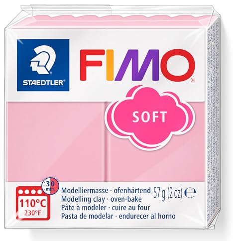 STAEDTLER 8020-T21 ST Modelliermasse, Mod.Masse Fimo Soft Strawberry crea, Standard