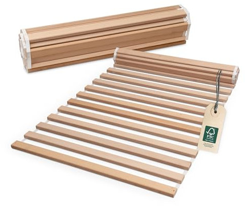 Ehrenkind® Rollrost aus massiver Buche | Rollrost 90x200cm | 21 Latten | Lattenrost für alle Betten | Bodenbett 90x200 | FSC® Zertifiziert | Rollattenrost | Rollrost für Kinder- und Jugendbett