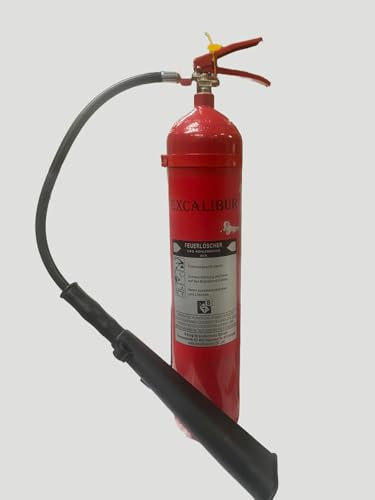 Excalibur 5 kg CO2 Feuerlöscher DIN EN 3 | Geeignet für die Brandklassen - B Zertifiziert nach DIN EN3 | 5 LE | inkl. Wandhalterung & Instandhaltungsnachweis | von der Marke König Brandschutz