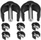 UTHCLO 8pcs Replacement Toilet Locking Clips for Raised Seat Risers Compatible Tubes Easy Installation Black Design for Secure Fitting