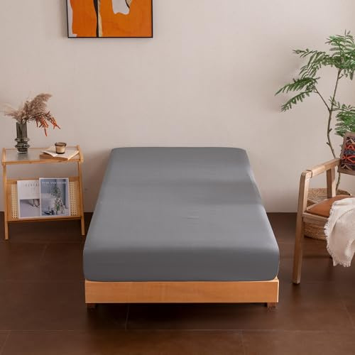 Sonive Single Fitted Sheet, Breathable Deep Pocket 30cm OEKO-TEX
