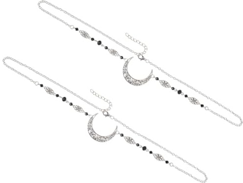PACKOVE 2 st Vintage Huvudkedja med Månmönster Elegant Håraccessoar för Fest Bröllop och Födelsedagsfirande