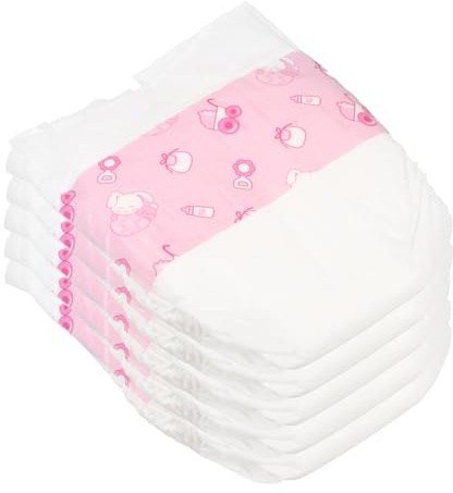 HONITANO Pañales para Muñecas Reborn de Papel Diseño Miniatura, 5 Piezas Suaves y Ajustados para Juego de Simulación y Accesorios para Muñecas