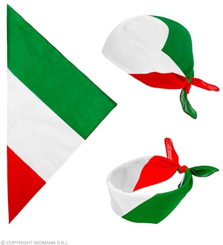 W WIDMANN MILANO Party Fashion - Bandana, 55 x 55 cm, Halstuch, Kopftuch, Accessoire für Kostüme