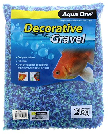 Aqua One Gravel Mixed Aqua & Blue 2Kg 2Mm
