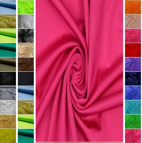 StoffBook E058 Tissu bi-stretch Lycra 20 % élasthanne Rose foncé