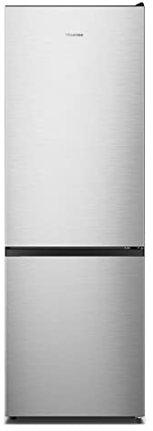 Hisense RB372N4AC2 Frigorifero Combinato A Libera Installazione, Total No Frost Con Ventilazione Multiflow, Inox Look, Altezza 179 Cm, Capacità Netta 287 L