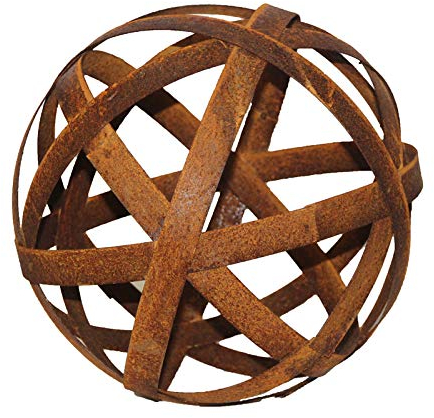 Bornhöft - Boule de 40 cm en métal patiné - Décoration de jardin