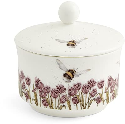 Wrendale Designs by Pimpernel Bumble Bee Covered Sugar Pot, Multi Coloured, (WNOP3926-XW)