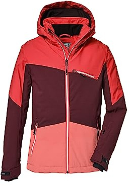 Killtec Mädchen Skijacke/Funktionsjacke mit abnehmbarer Kapuze und Schneefang, wasserdicht KSW 182 GRLS SKI JCKT, koralle, 152, 39904-000
