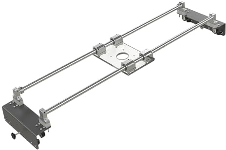 Router Sled, Slab Flattening Jig, DIY Woodworking Router Sled for Flattening Slabs with Height Adjustable (L-Carriages, Steel and Aluminum, 48 Inches)