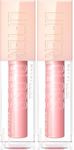 Maybelline New York Lifter Gloss, Plumping & Hydrating Lip Gloss with Hyaluronic Acid, 5.4 ml, Shade: 006, Reef (Pack of 2)