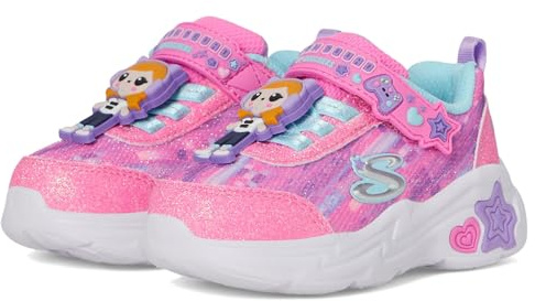 Skechers Twinkle Sparks Ombre Flutter, Basket Filles, Pink,