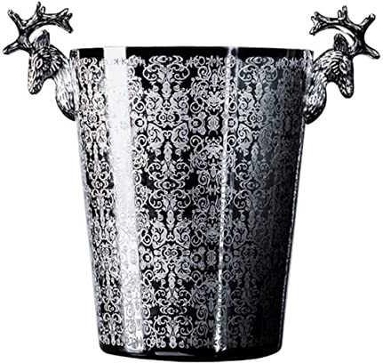Cubitera Champanera Cubo De Bebida Fría con Patrón Grabado A Mano De Metal con Asa para Family Bar Ktv Cubiteras para Botellas