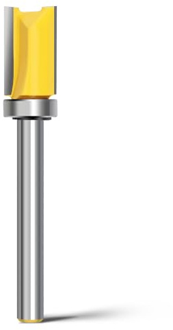 WOBLLMX Fresa a filo con fusto da 6 mm, diametro 12 mm, lunghezza di lavoro 20 mm, con cuscinetto a sfera in metallo duro, maneggevole, durevole e affilata per la lavorazione del legno fai da te a