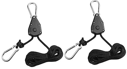 PAMINGONO Crochets De Levage Réglables Pour Lampes De Culture 2 Pièces Nylon Et Alliage De Zinc Accessoires De Jardin Suspendre De Lampes D'intérieur Réglables Favorisant La Croissance Des Plantes