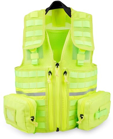 ELITE BAGS - E-VEST Einsatzweste | S-M leuchtgelb | multifunktional